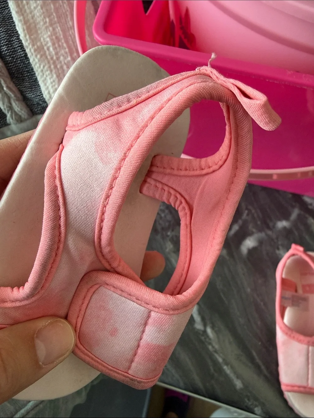 Carter's Coral Pink Baby Water Sandals with Velcro Straps